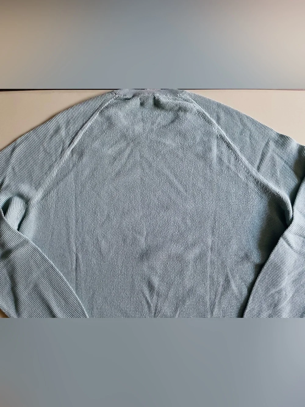 J. Crew Men’s Sage Green Crewneck Knit Sweater. M. NWT with defect.